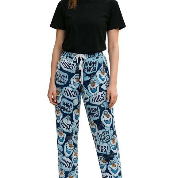 Disney Frozen Olaf Fleece Pajama Pants Size Small - Picture 1 of 10